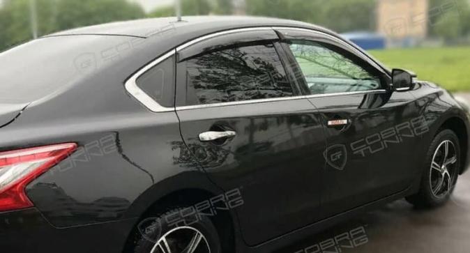 Дефлекторы окон (ветровики) Nissan Teana (L33) 2013"EuroStandard" (Ниссан Тиана) Кобра Тюнинг